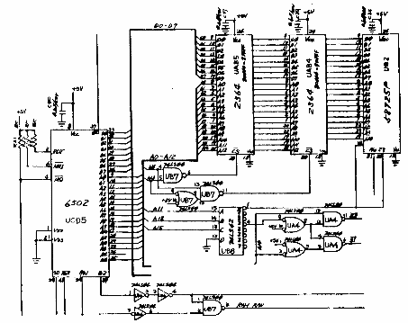 [Microprocessor control circuit schematic]