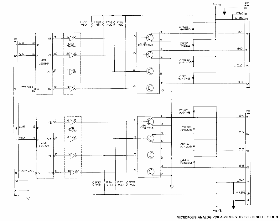 [Micropolis analog PCB assembly #8050006 sheet 3 of 3]