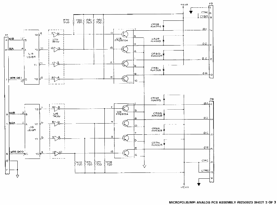 [Micropolis/MPI analog PCB assembly #8050023 sheet 3 of 3]