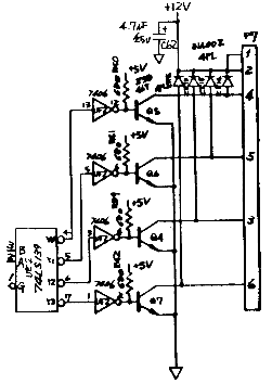 [Stepper motor control circuit schematic]